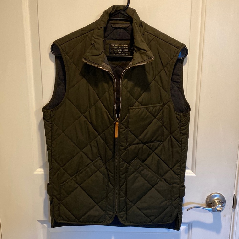 J. Crew Mens Sussex Vest XS in Green